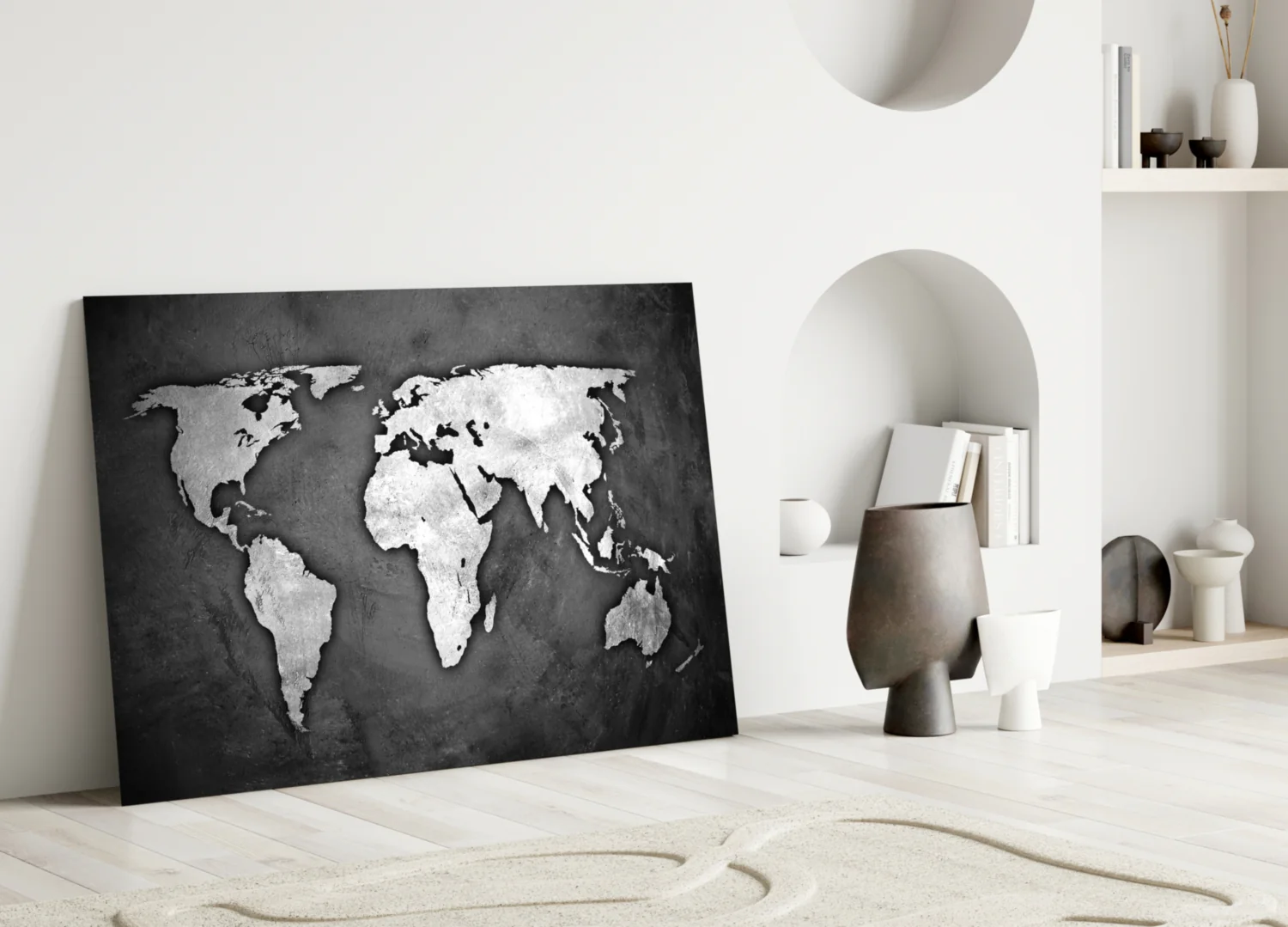 World Map Glass Wall Art - Image 4