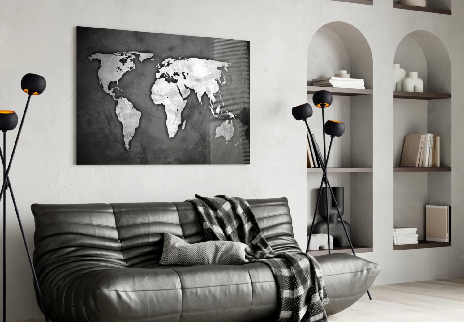 World Map Glass Wall Art - Image 5
