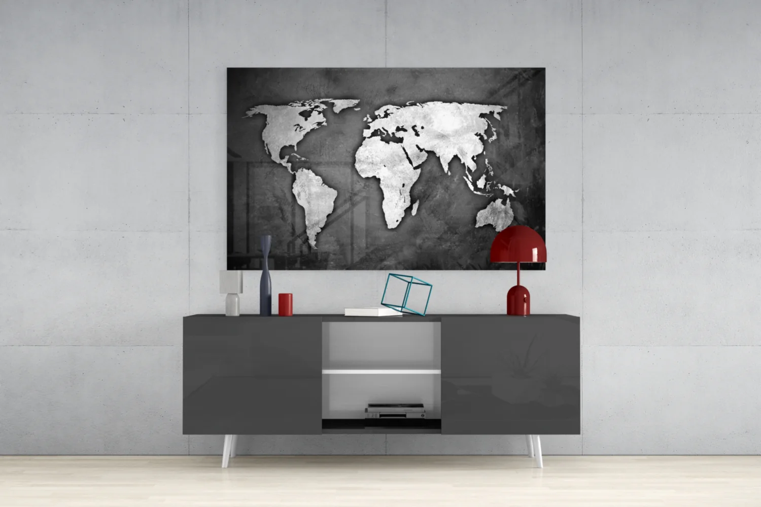 World Map Glass Wall Art - Image 9