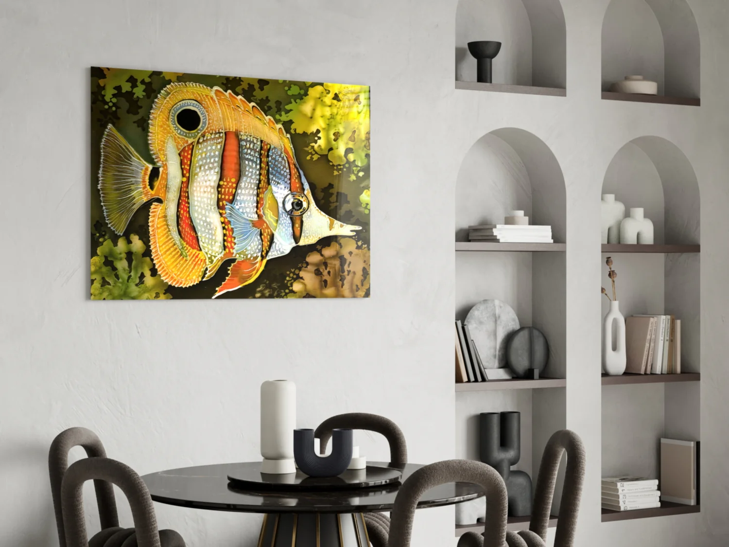 Orange Fish Glass Wall Art - Image 6