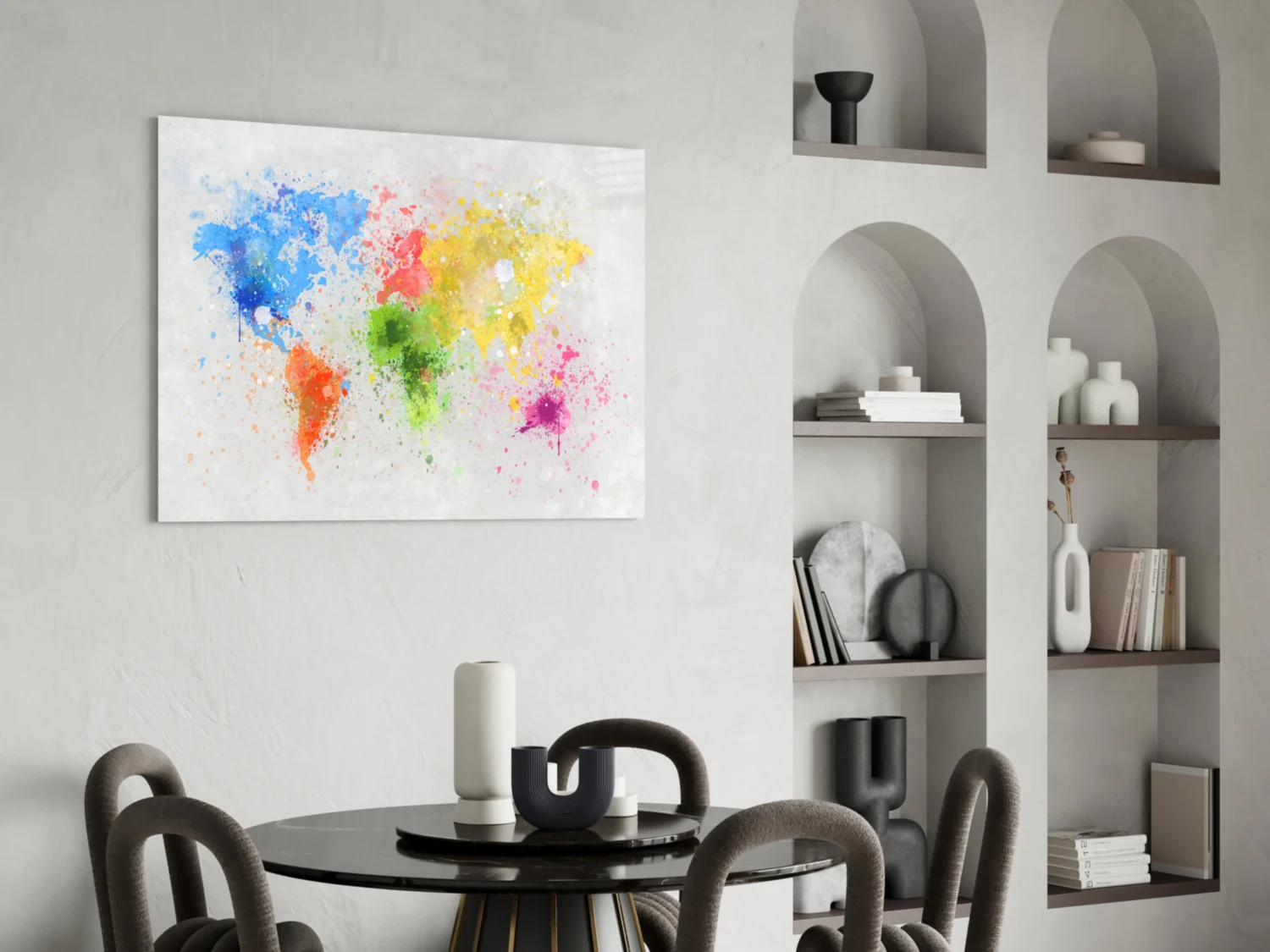 Map of Colors Glass Wall Art - Image 6