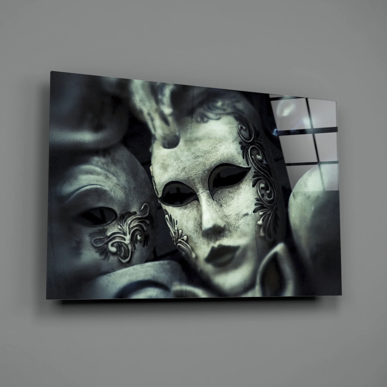 Mask Glass Wall Art - Image 3
