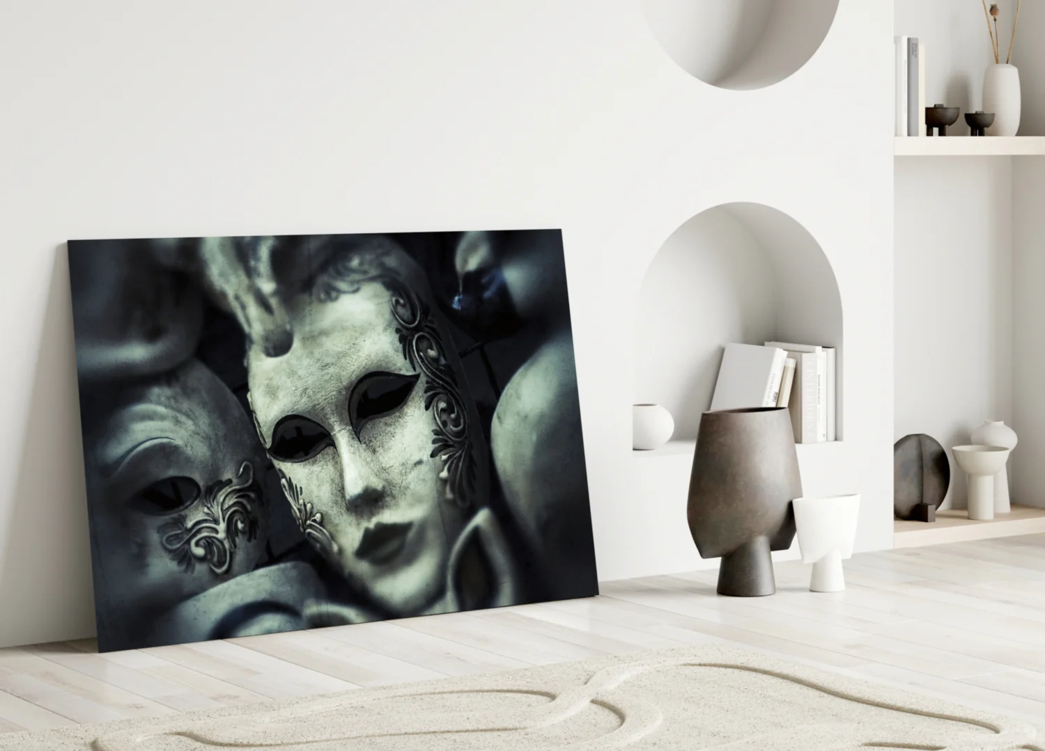 Mask Glass Wall Art - Image 4