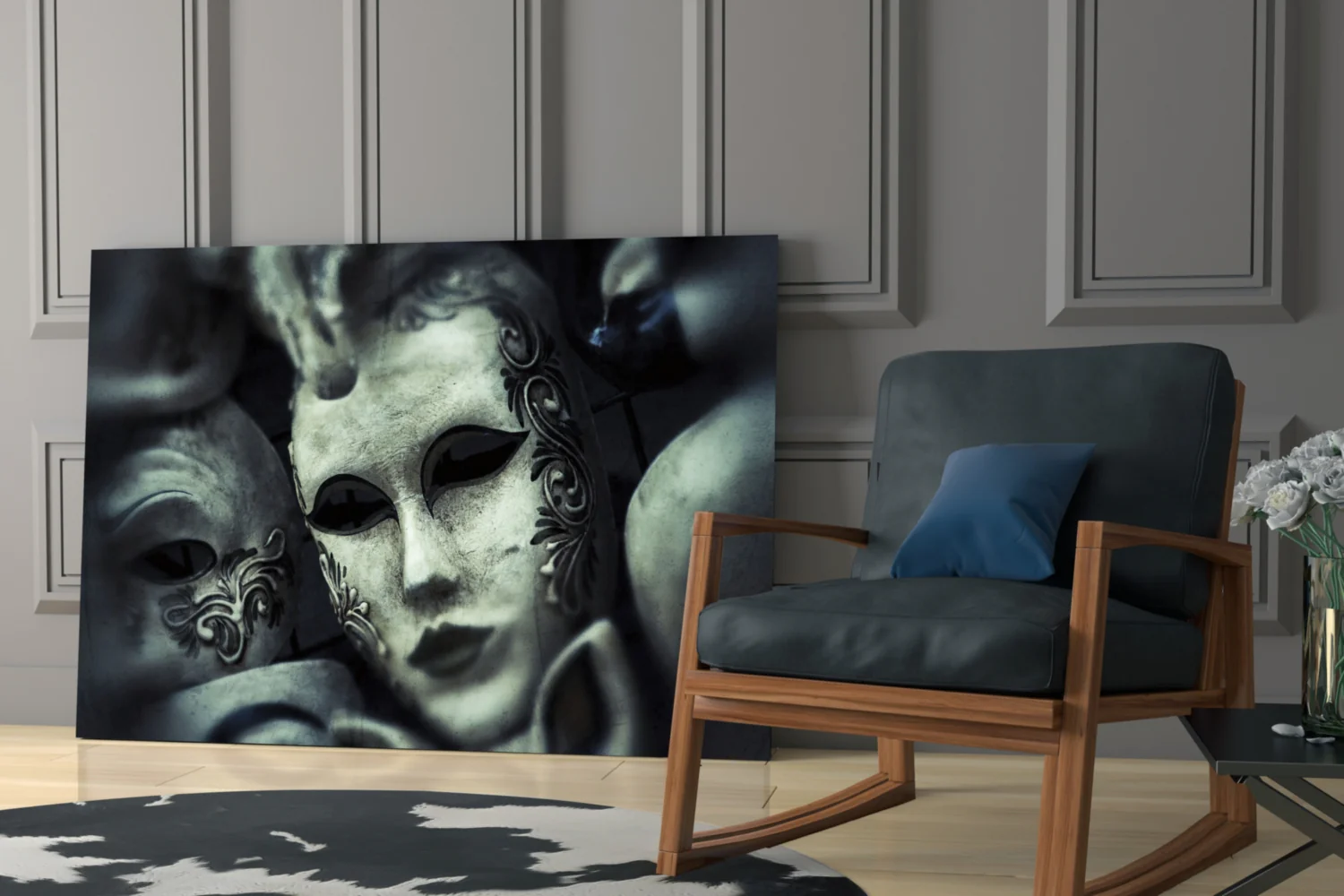 Mask Glass Wall Art - Image 7