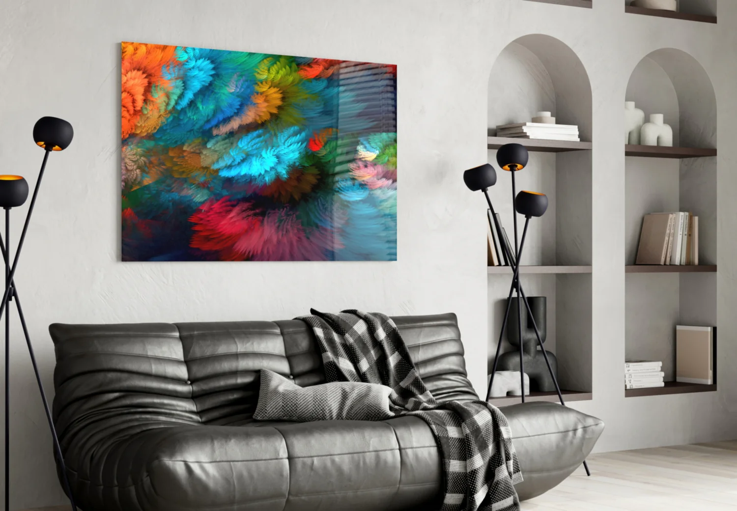 Dance of Colors Glass Wall Art - Image 5