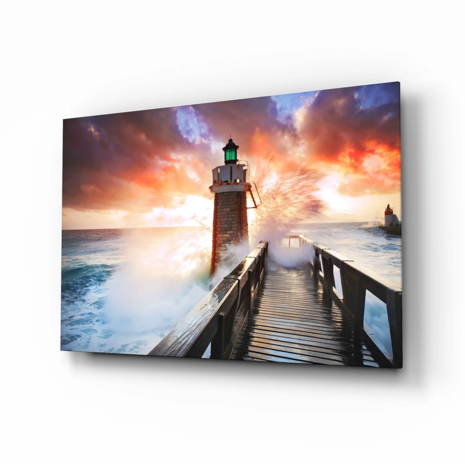 Lighthouse Glass Wall Art - Image 2