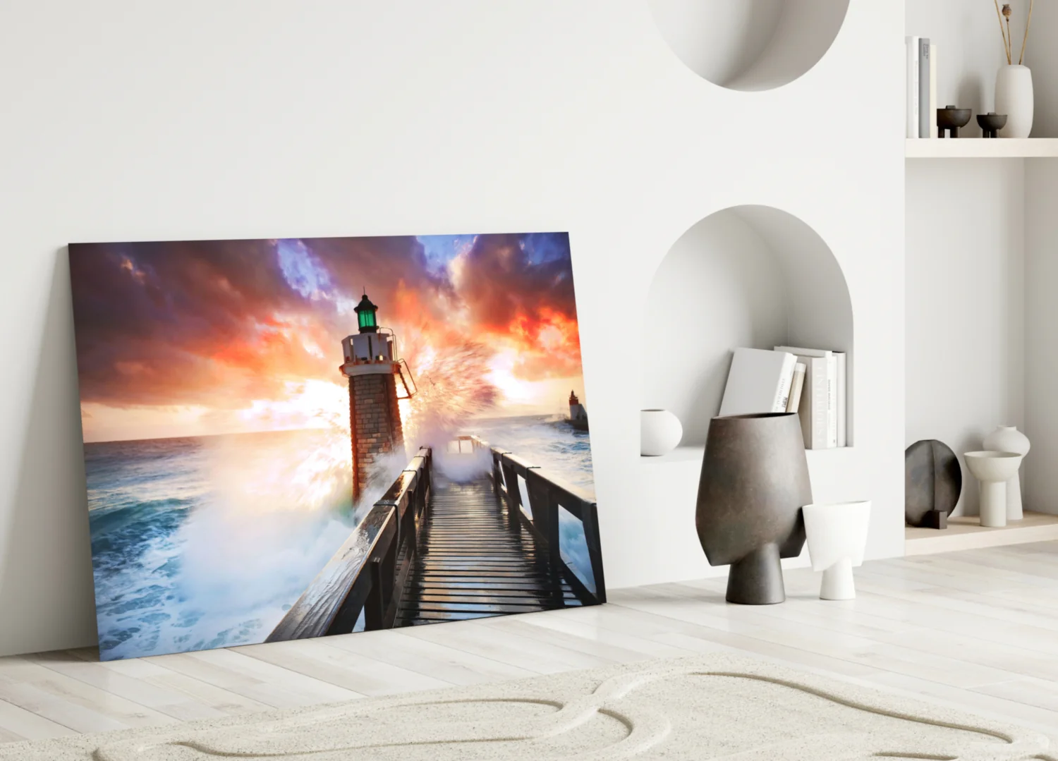 Lighthouse Glass Wall Art - Image 4