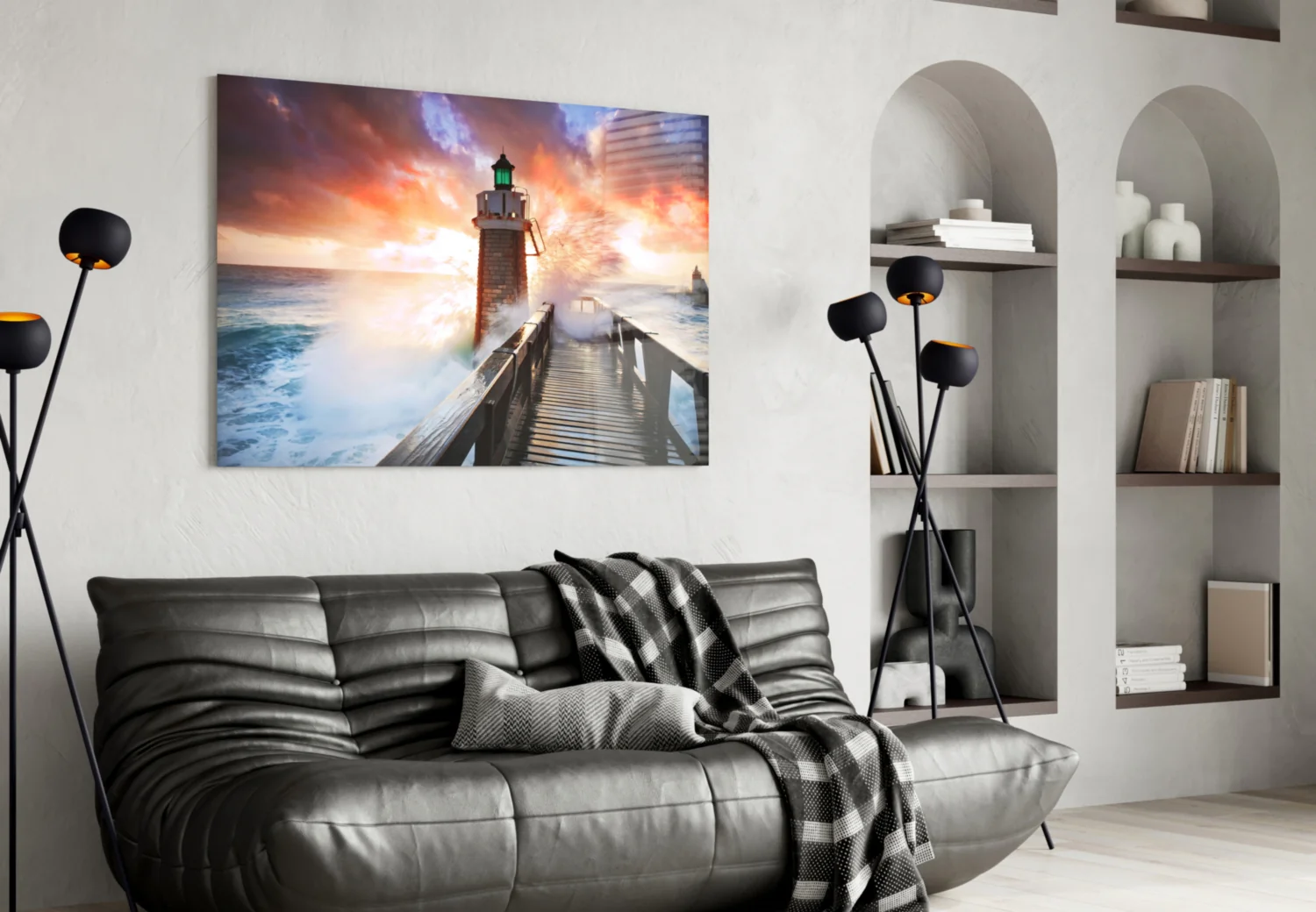 Lighthouse Glass Wall Art - Image 5