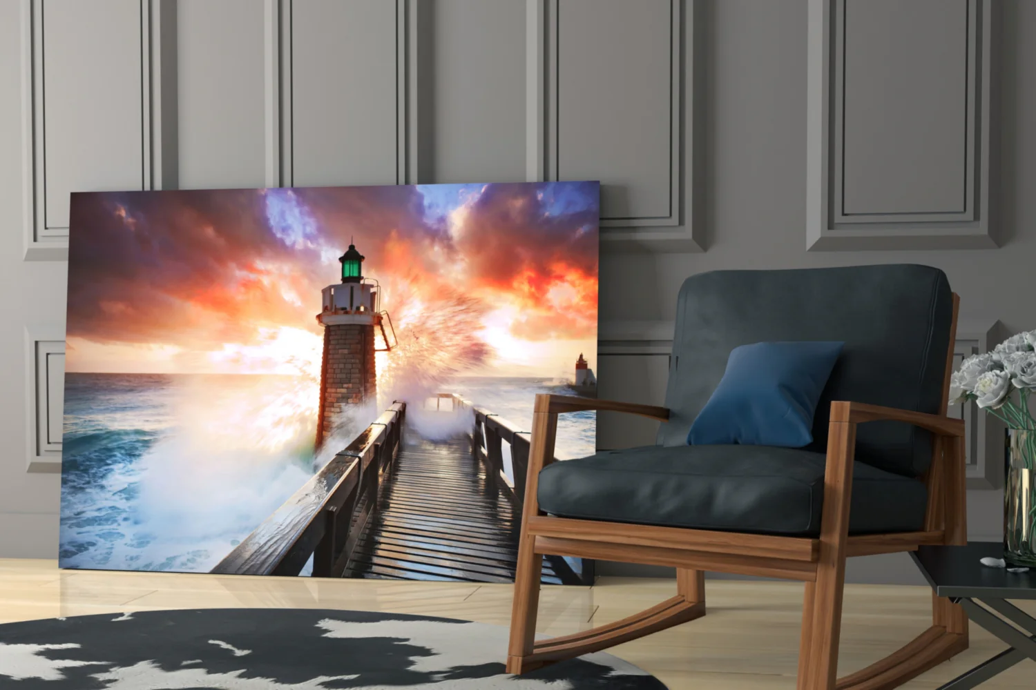 Lighthouse Glass Wall Art - Image 7