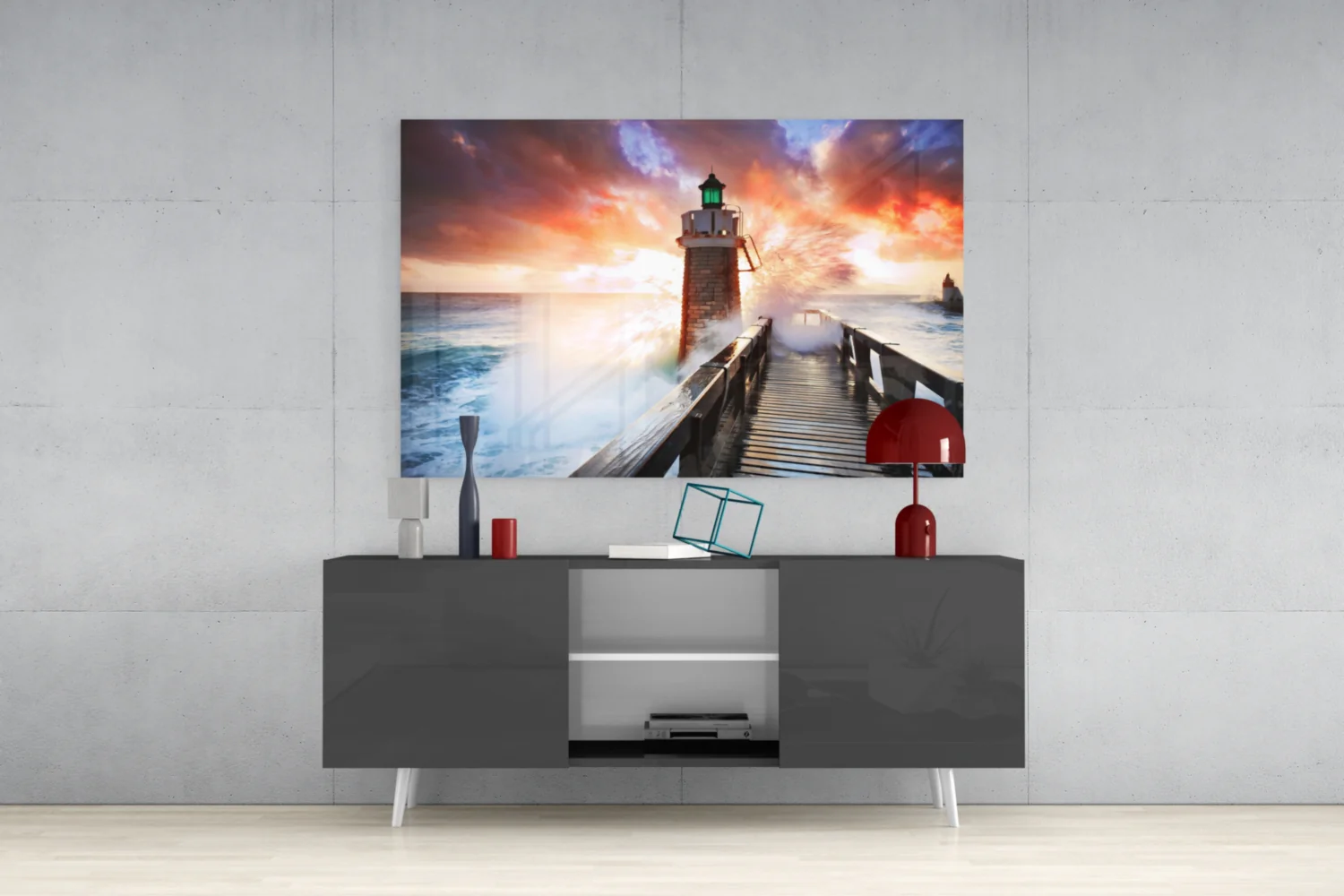 Lighthouse Glass Wall Art - Image 9