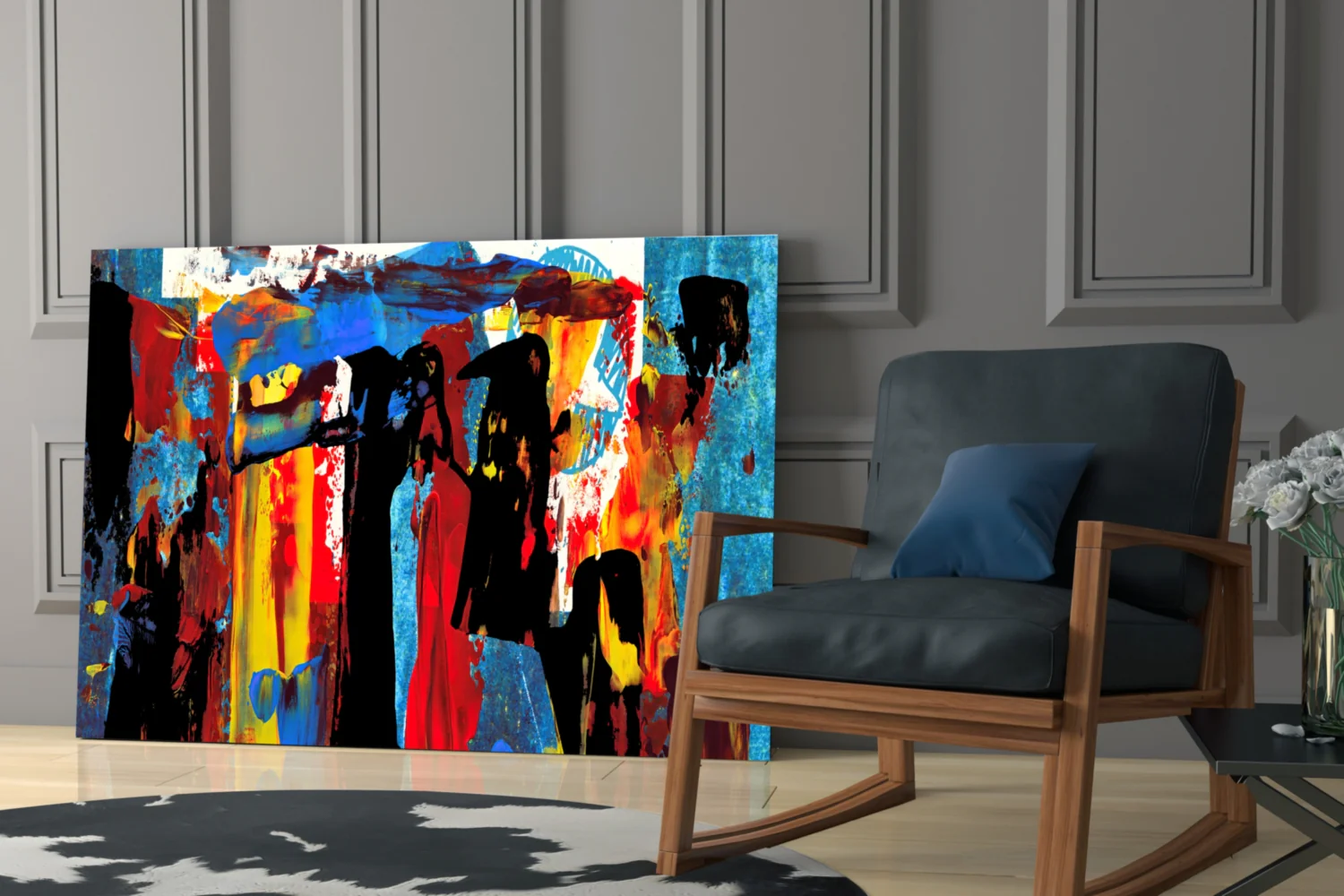 Abstract Glass Wall Art - Image 7