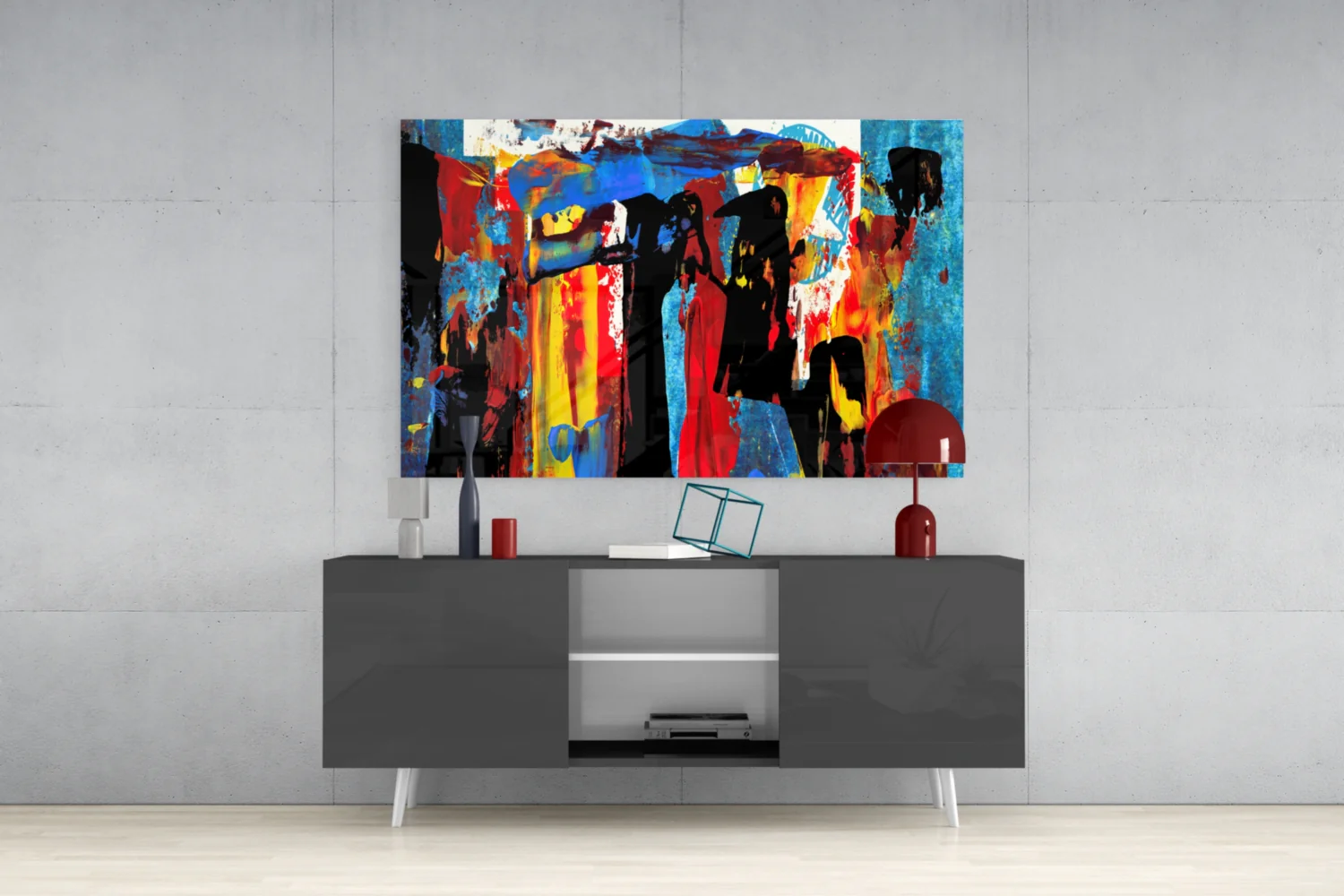 Abstract Glass Wall Art - Image 9