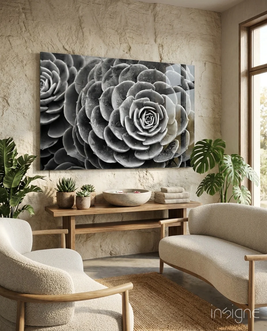 Flower Glass Wall Art