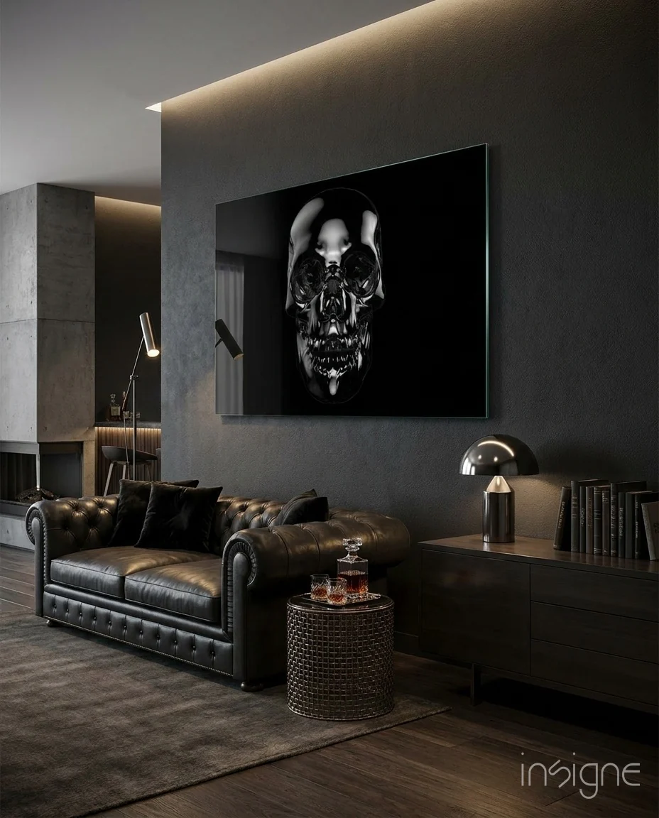Skull Glass Wall Art