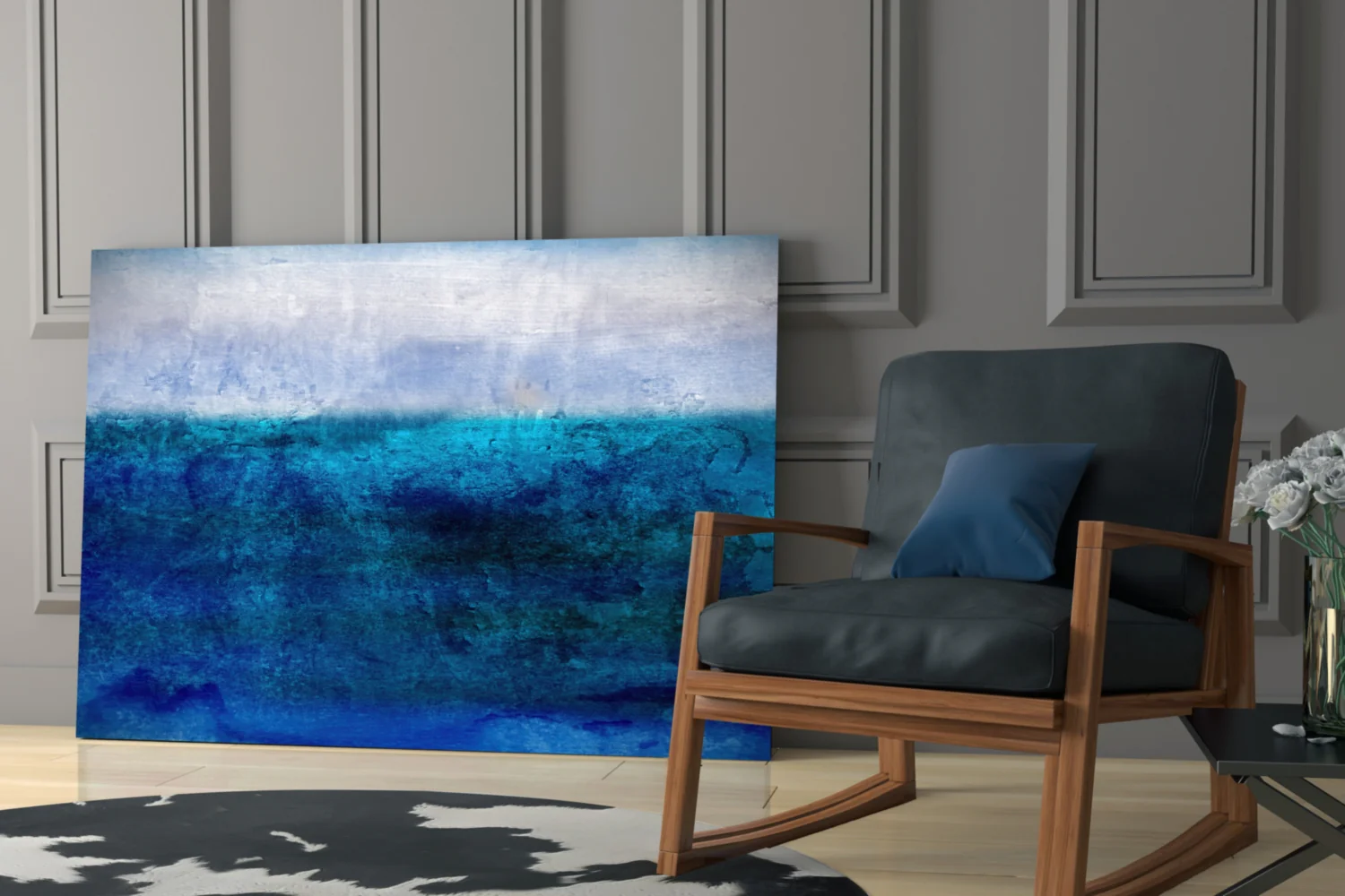 Shade of Blue Glass Wall Art - Image 7