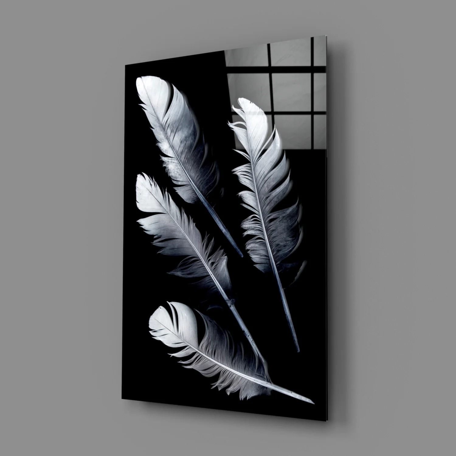 Feather Glass Wall Art - Image 3