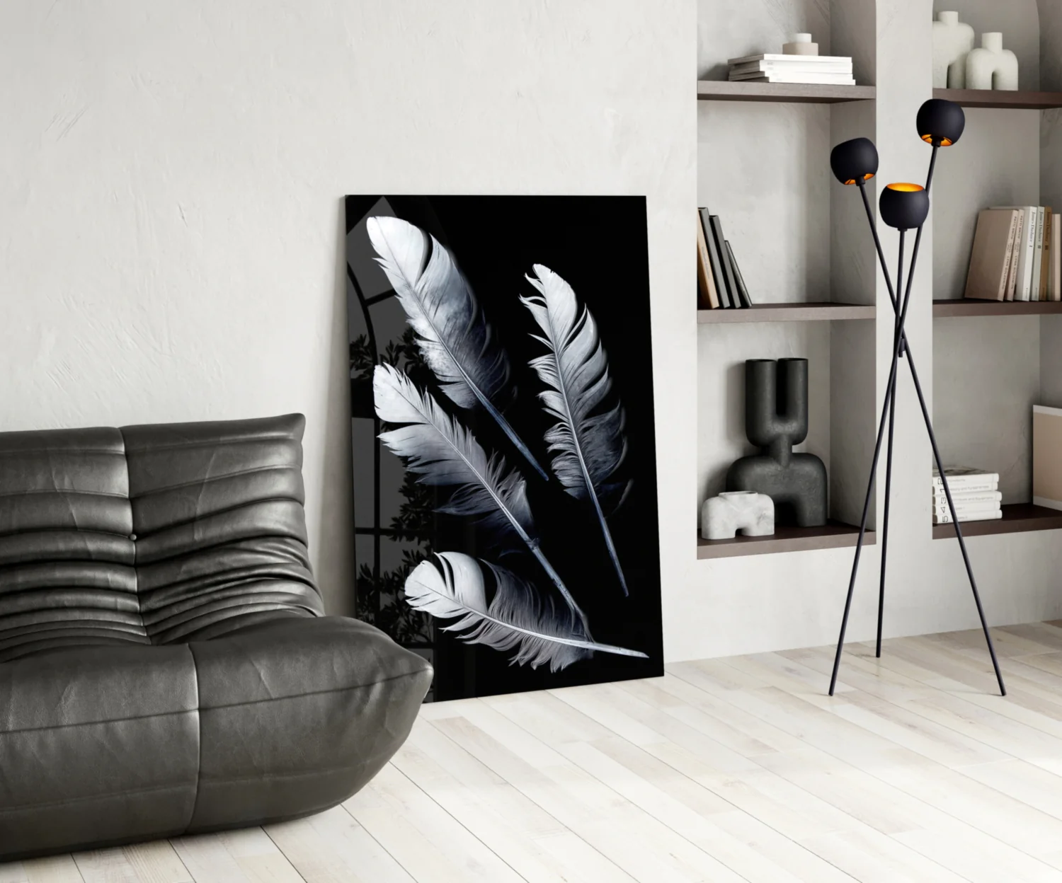 Feather Glass Wall Art - Image 6