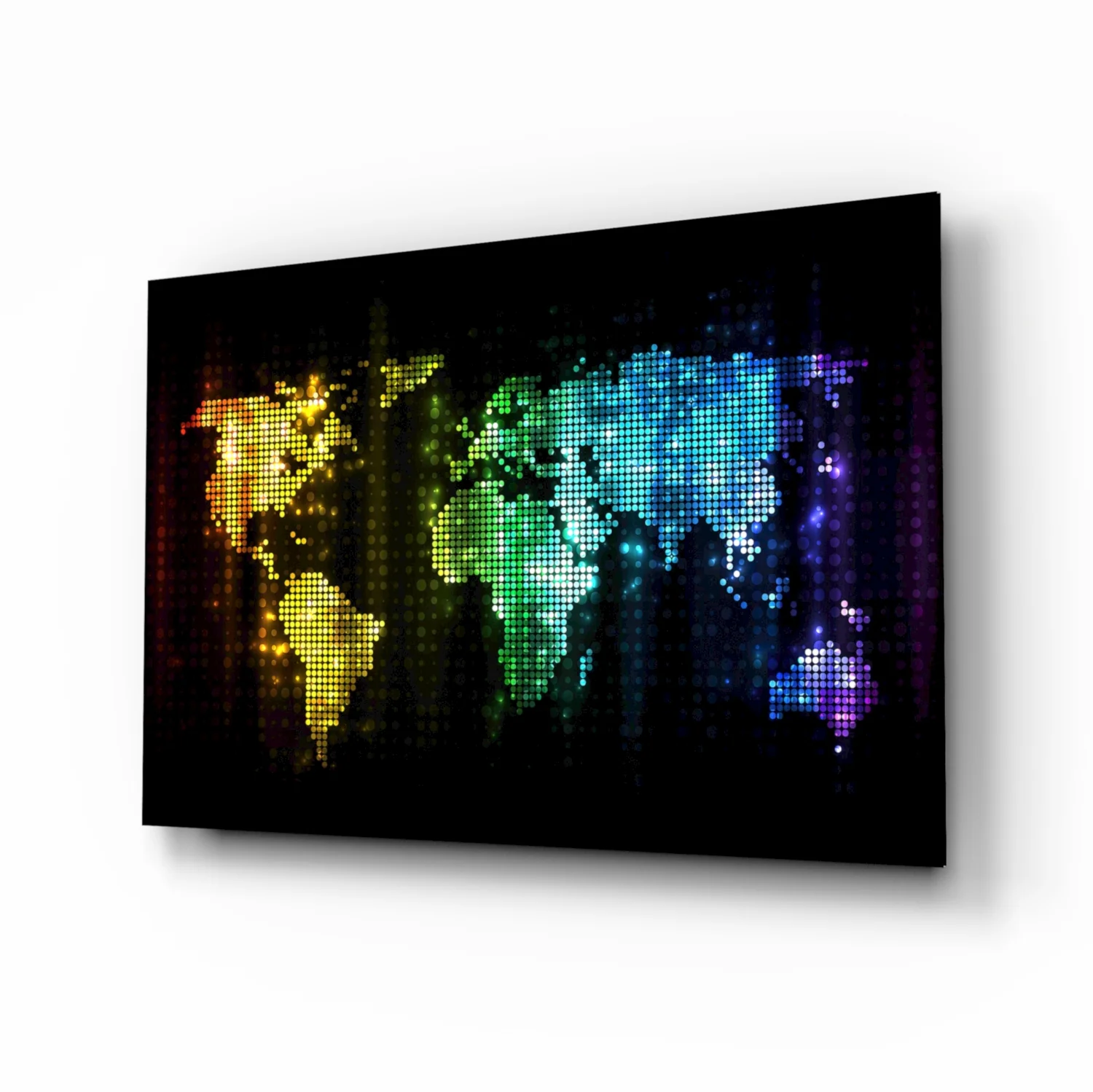 World Map Glass Wall Art - Image 2