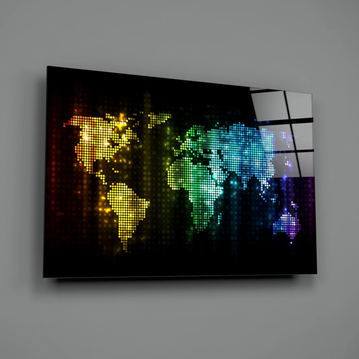 World Map Glass Wall Art - Image 3