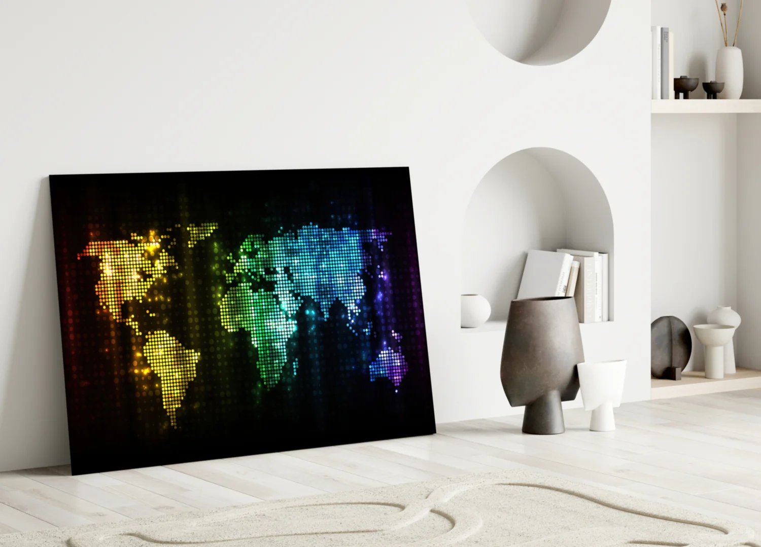 World Map Glass Wall Art - Image 4