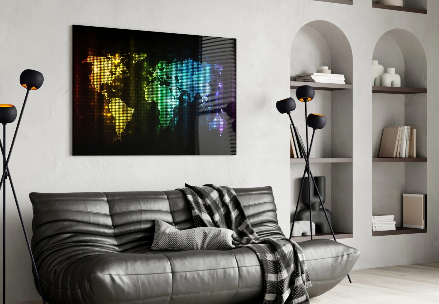 World Map Glass Wall Art - Image 5