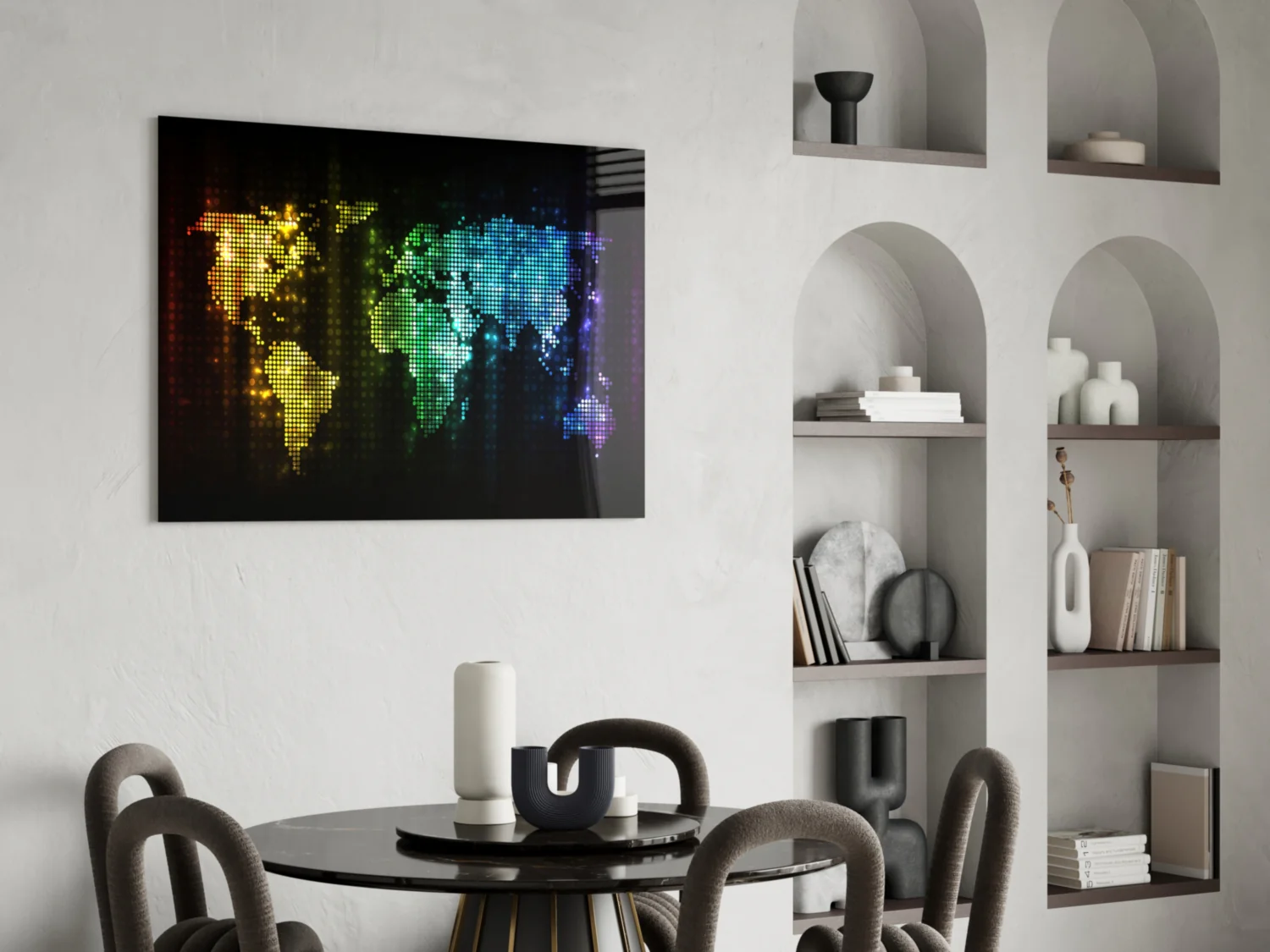 World Map Glass Wall Art - Image 6