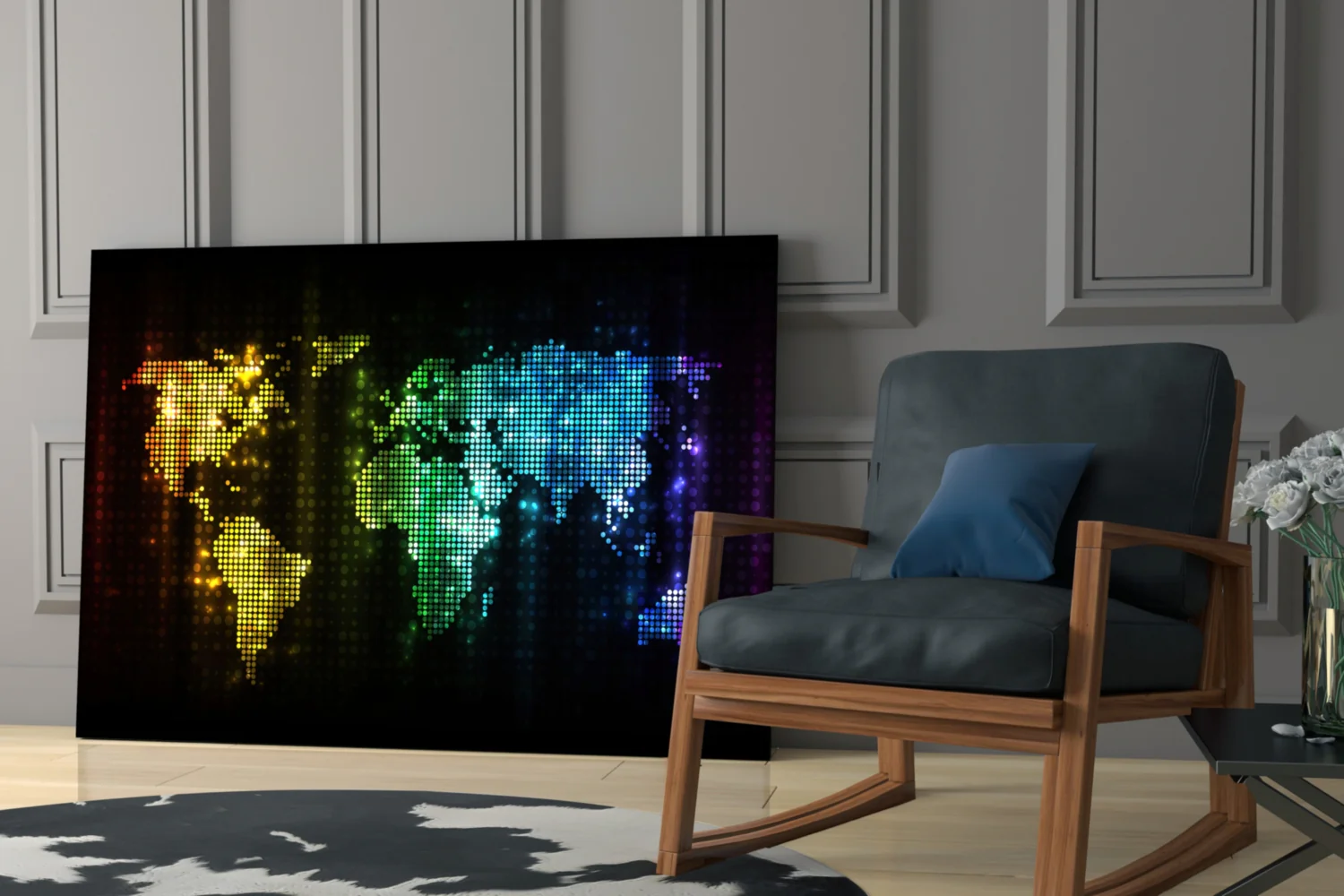 World Map Glass Wall Art - Image 7