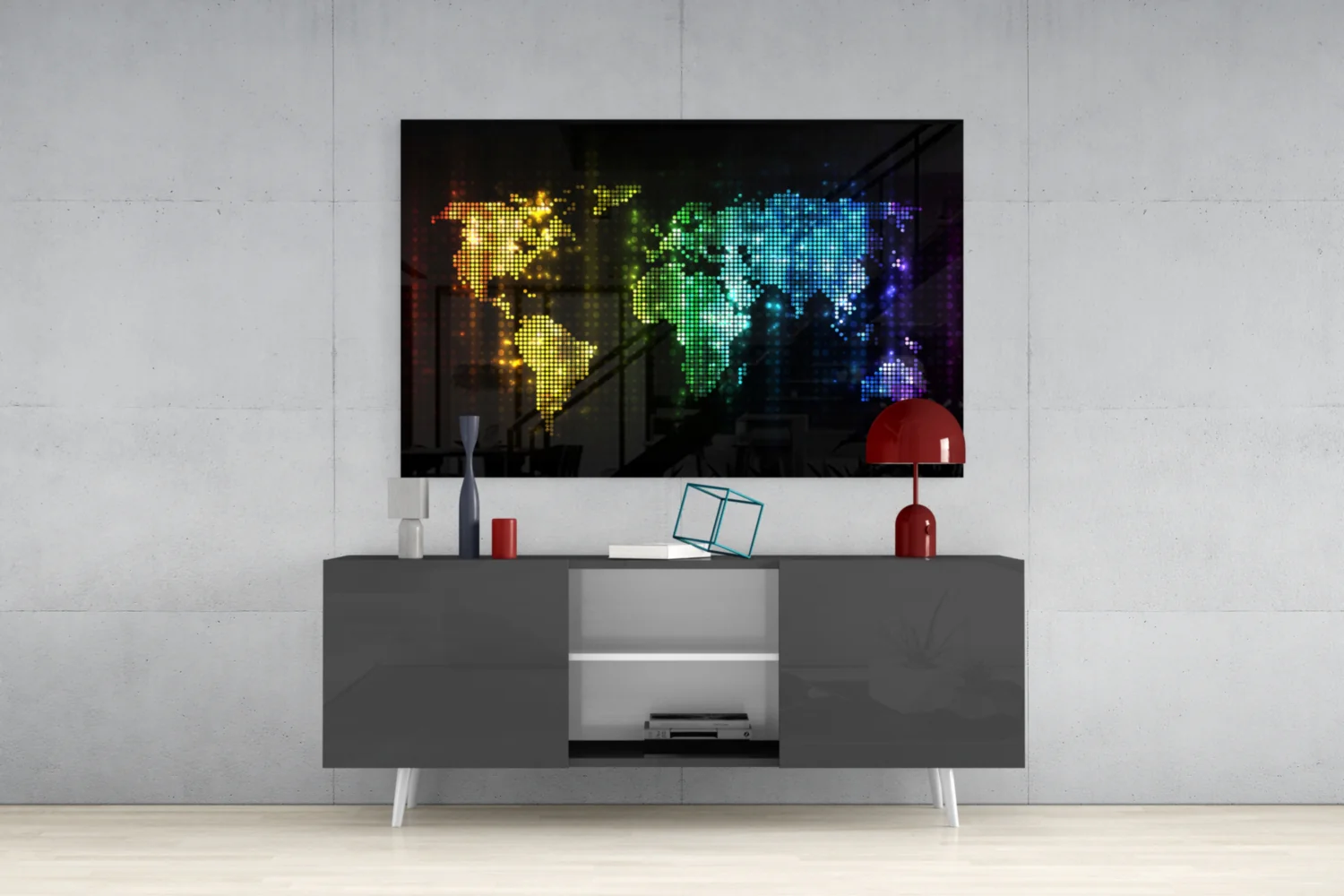 World Map Glass Wall Art - Image 9