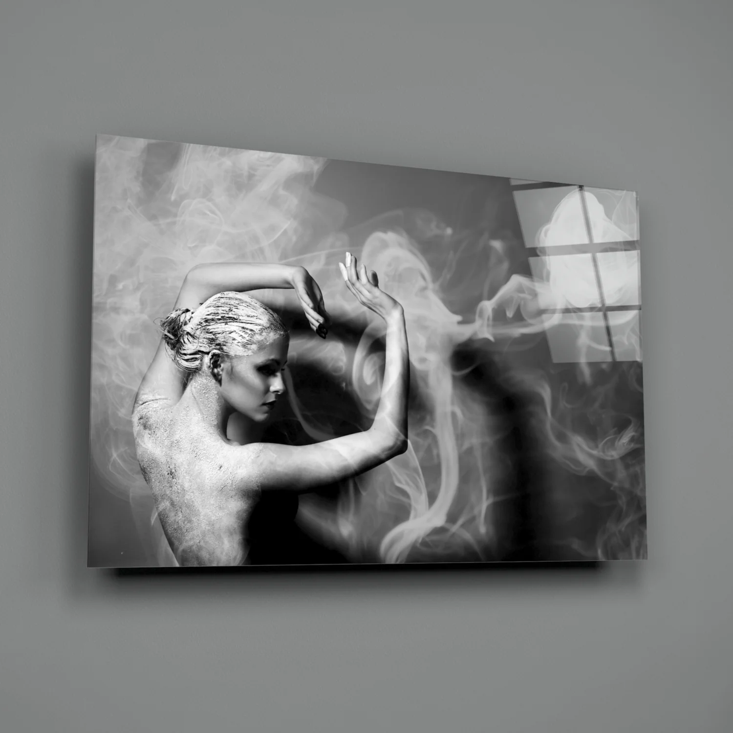 Smoke Dance Glass Wall Art - Image 3