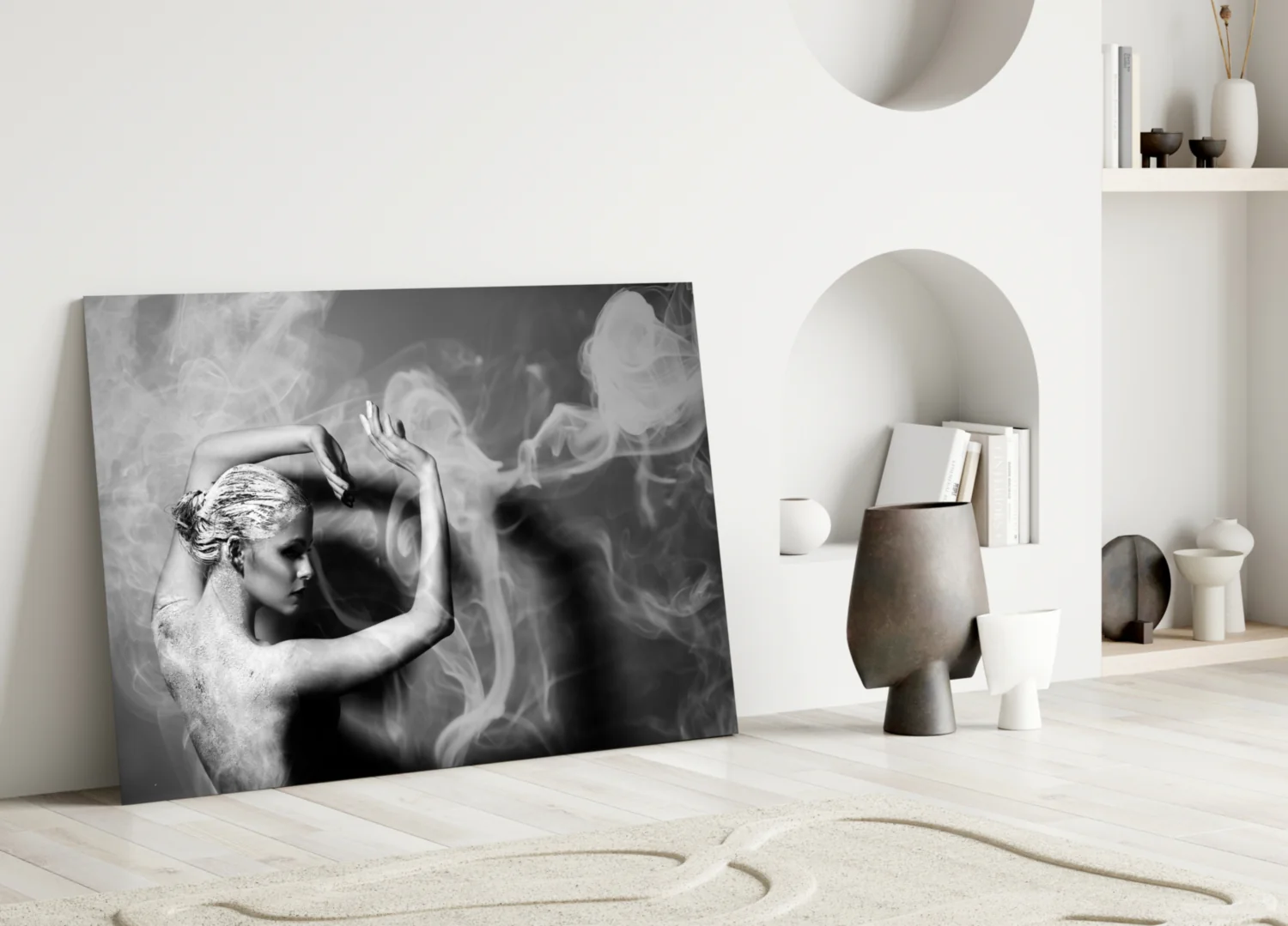 Smoke Dance Glass Wall Art - Image 4