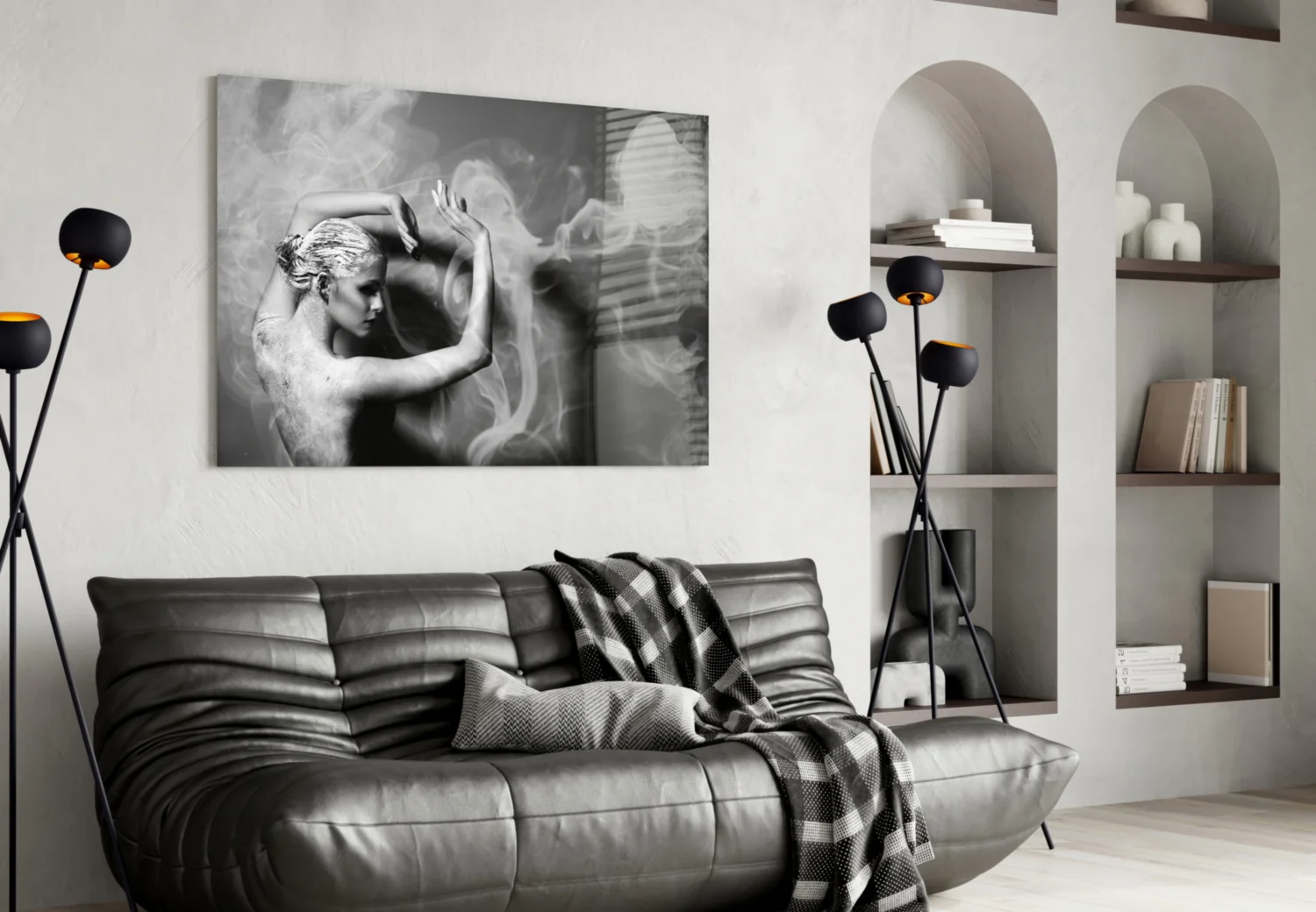 Smoke Dance Glass Wall Art - Image 5