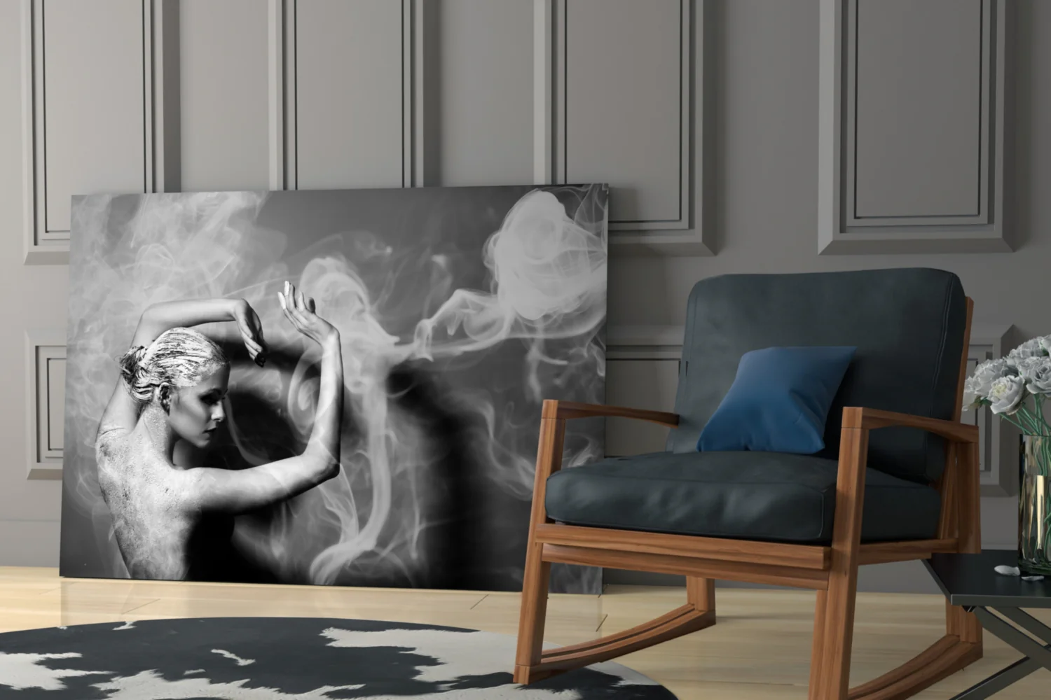 Smoke Dance Glass Wall Art - Image 7