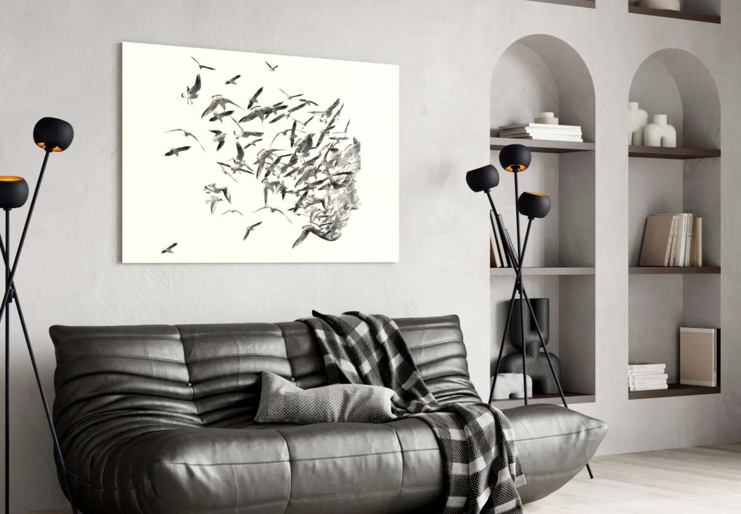 Free Thoughts Glass Wall Art - Image 5