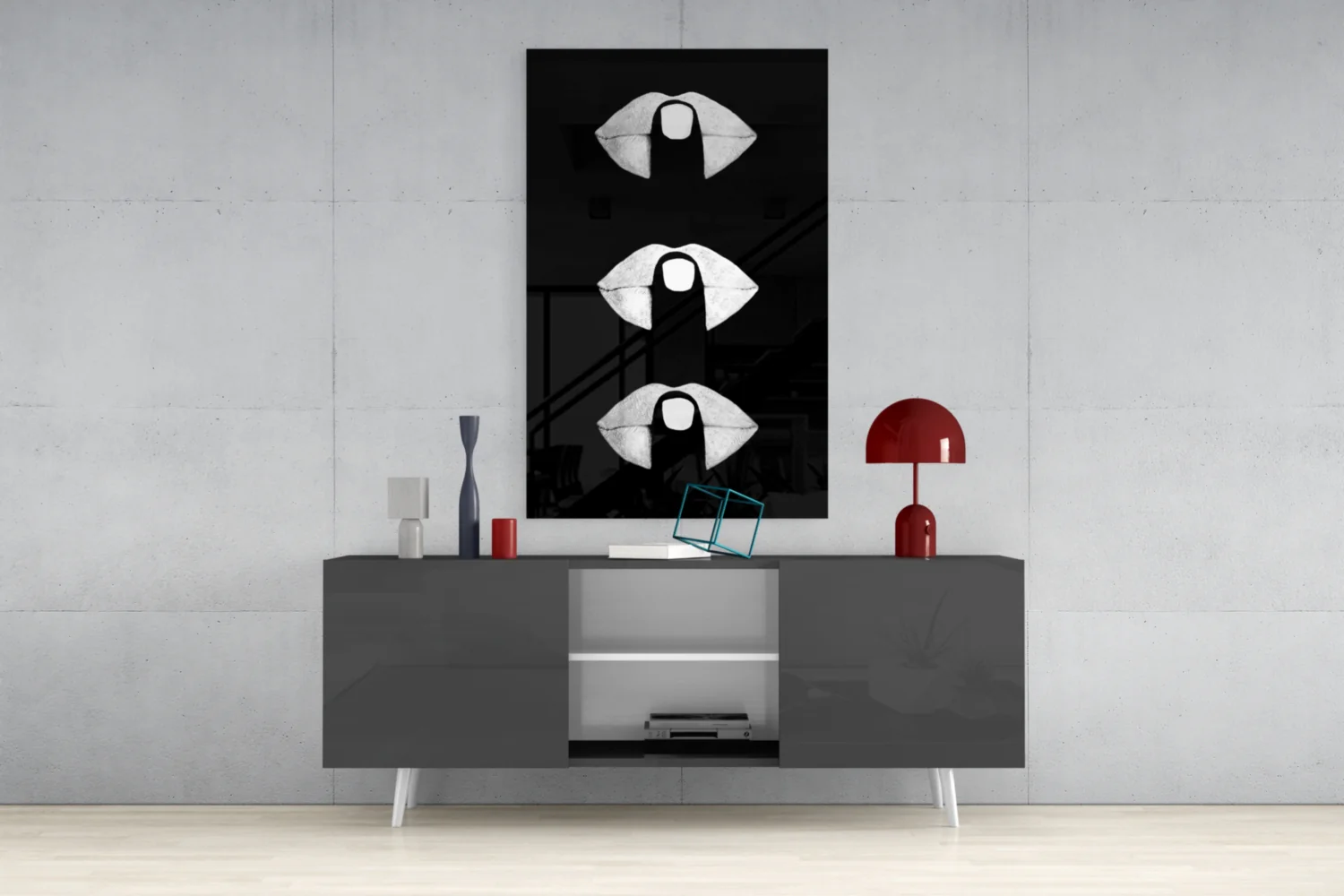 Lips Glass Wall Art - Image 9