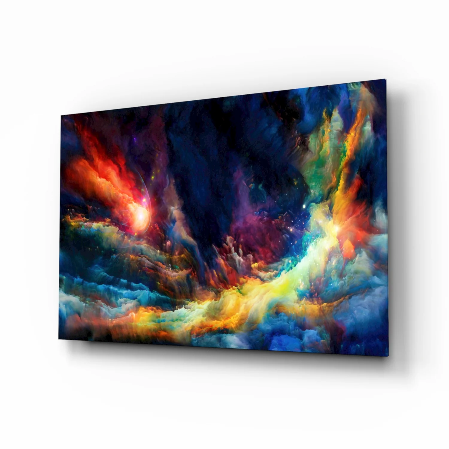 Colorful Space Glass Wall Art - Image 2