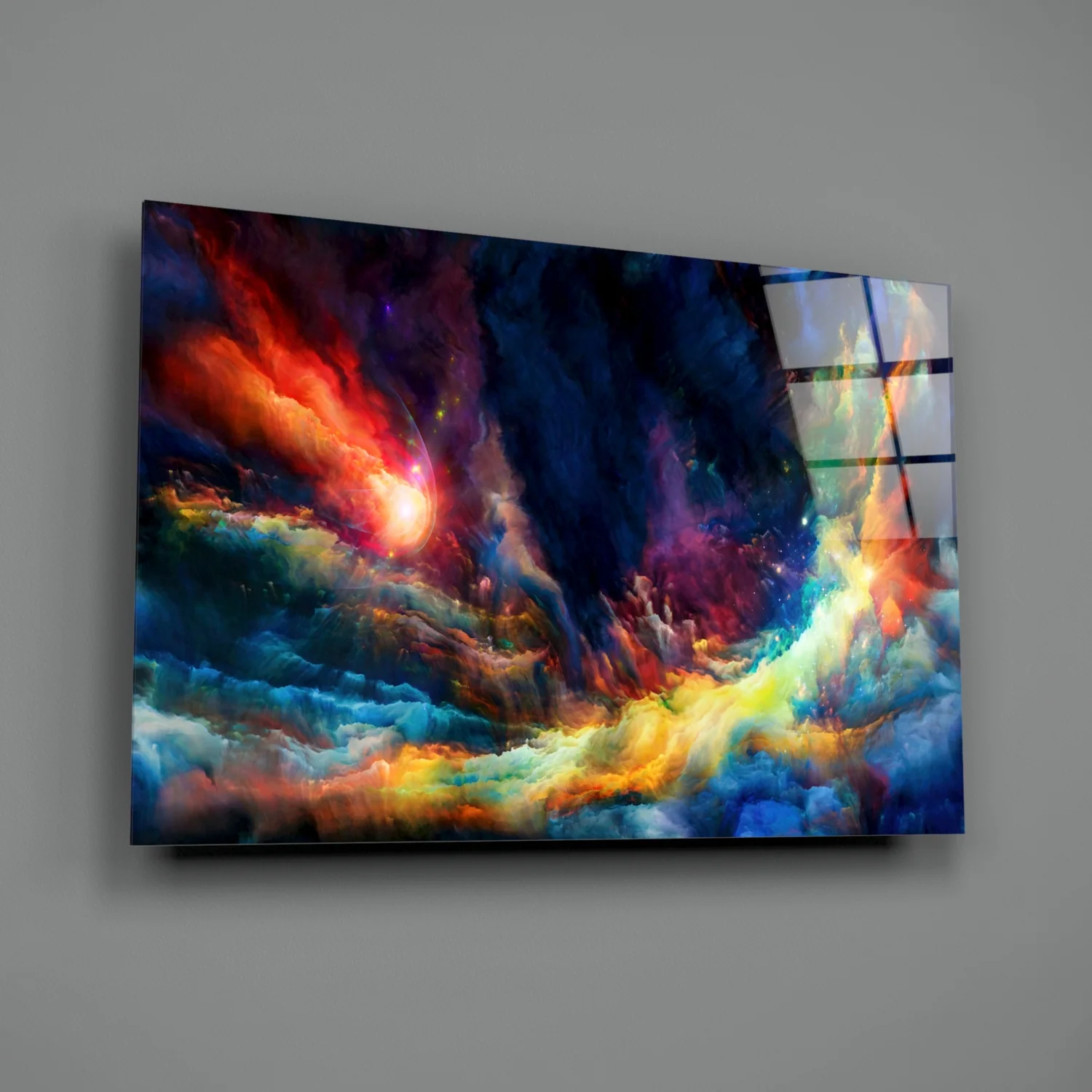 Colorful Space Glass Wall Art - Image 3