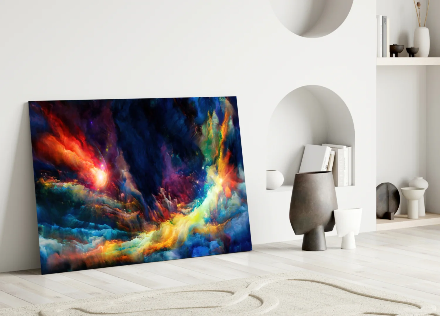 Colorful Space Glass Wall Art - Image 4
