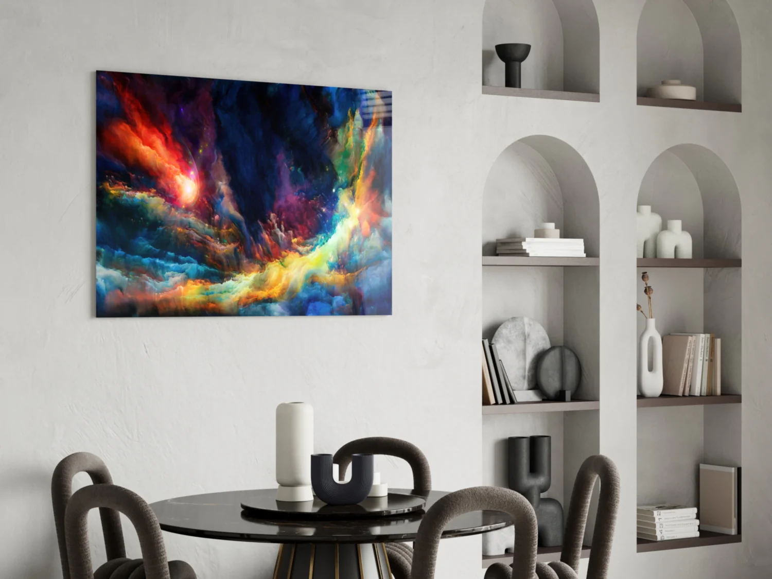 Colorful Space Glass Wall Art - Image 6