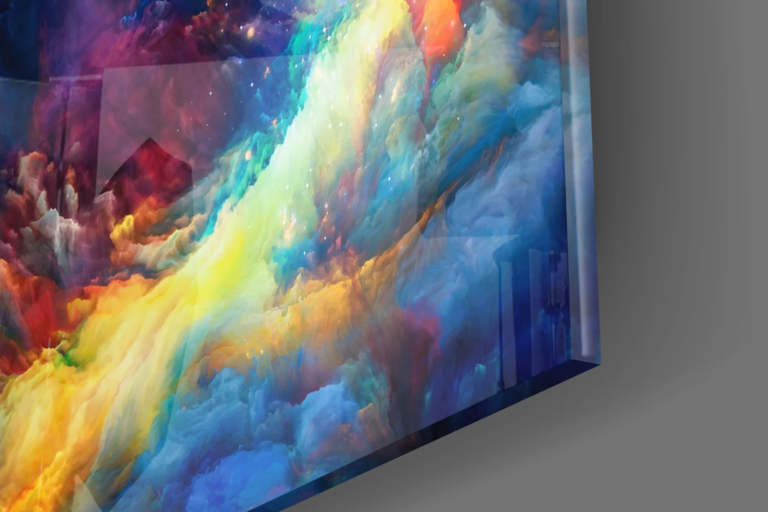 Colorful Space Glass Wall Art - Image 8