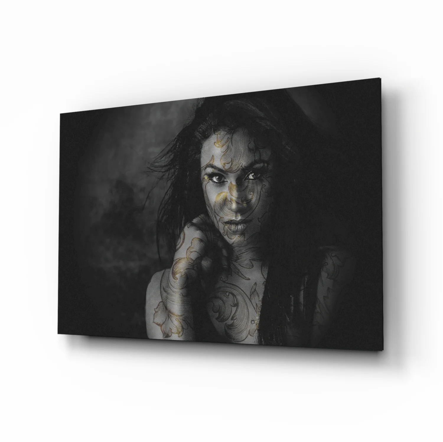 Tattooed Woman Glass Wall Art - Image 2