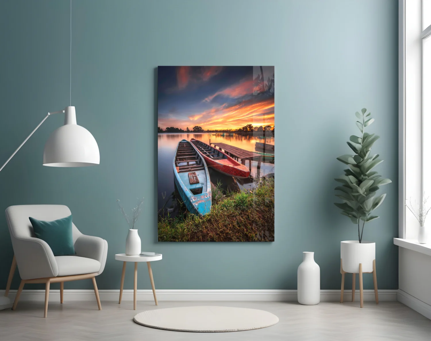 Boats Glass Wall Art - Image 5