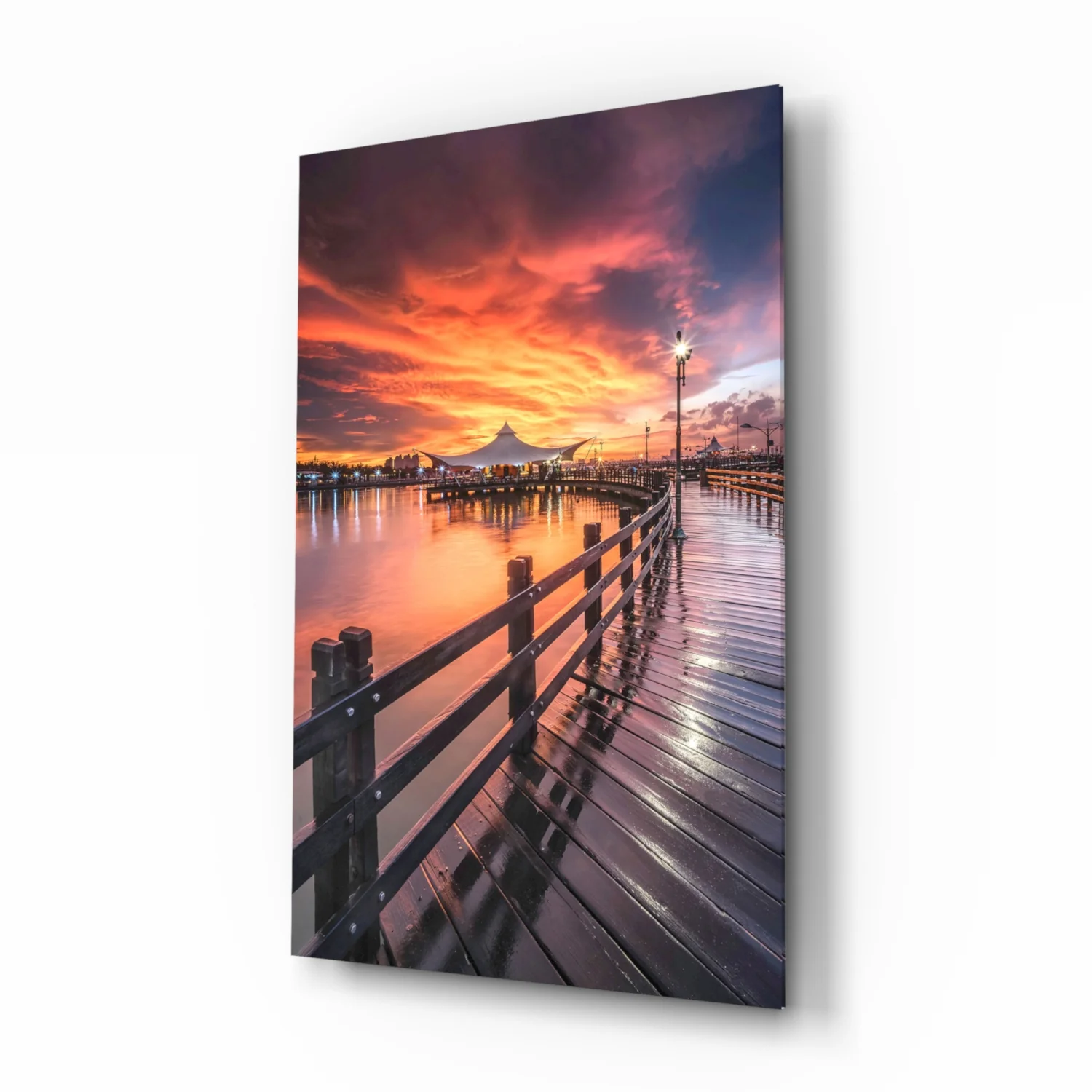 Bridge of Love Glass Wall Art - Image 2