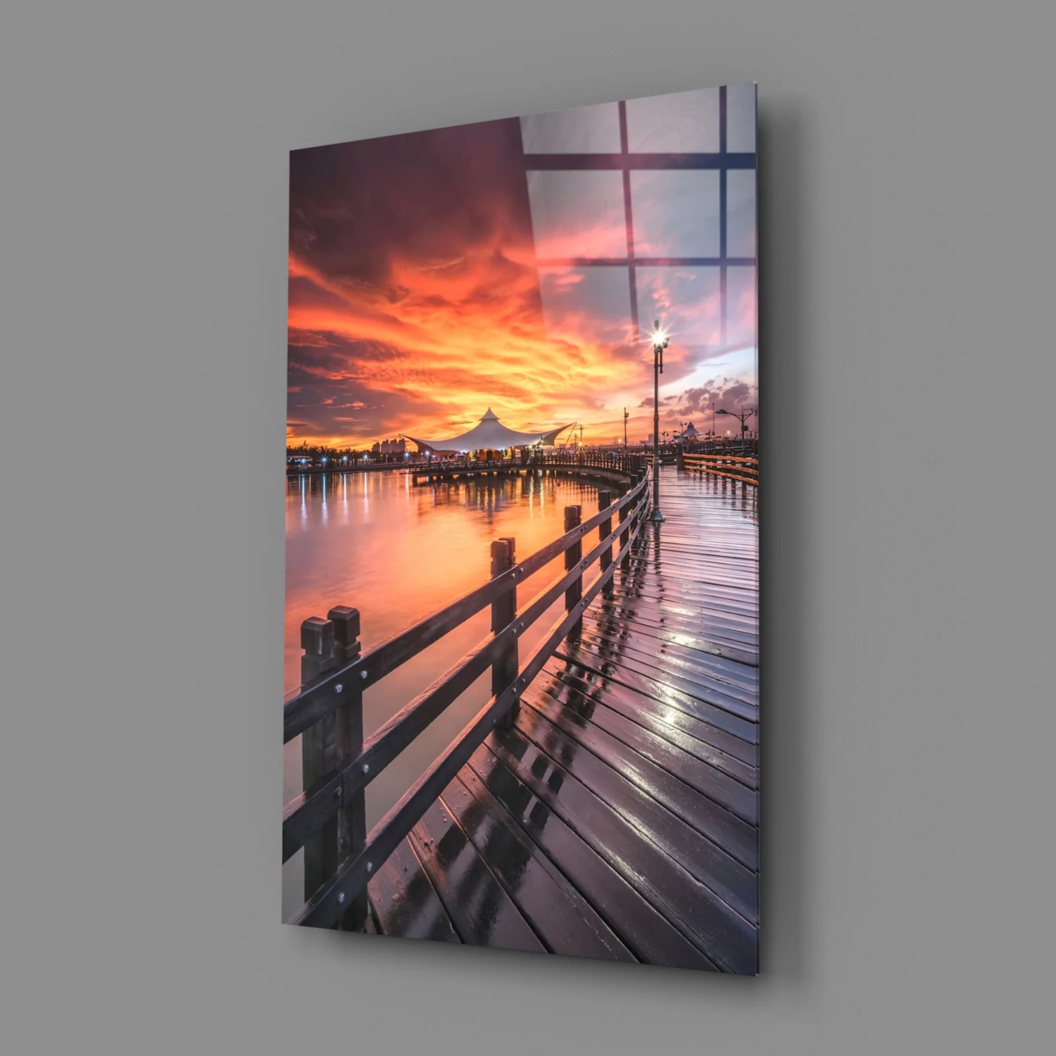 Bridge of Love Glass Wall Art - Image 3