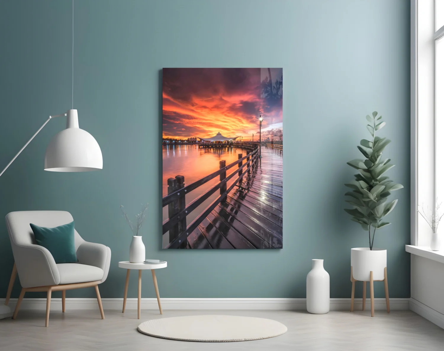 Bridge of Love Glass Wall Art - Image 5