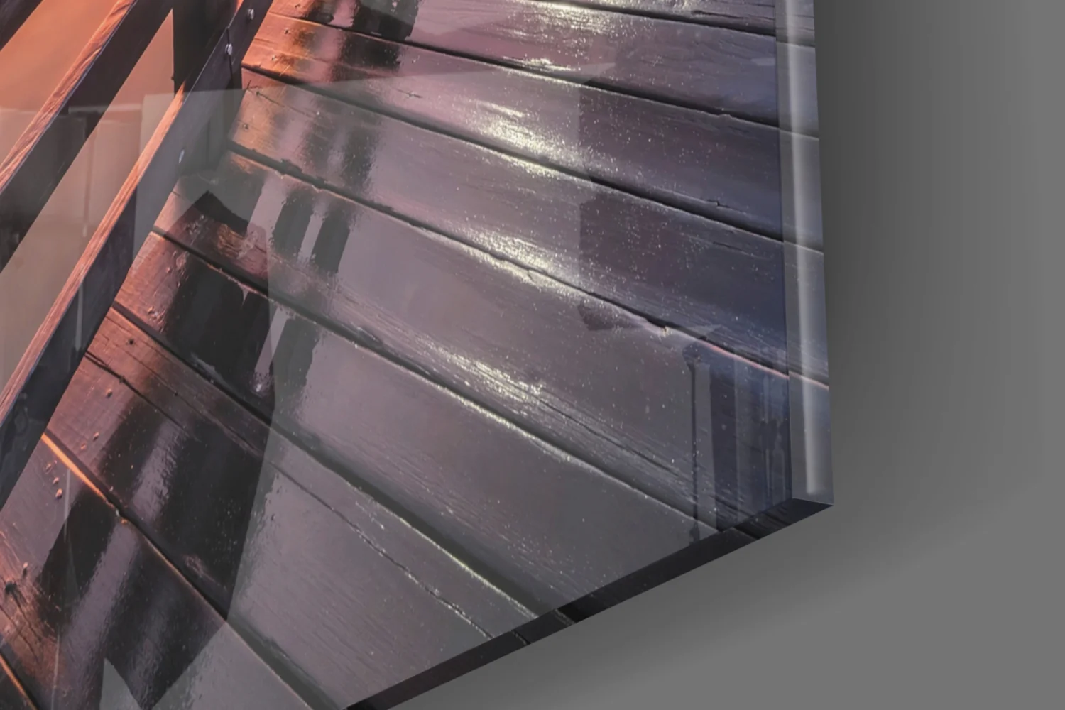 Bridge of Love Glass Wall Art - Image 8