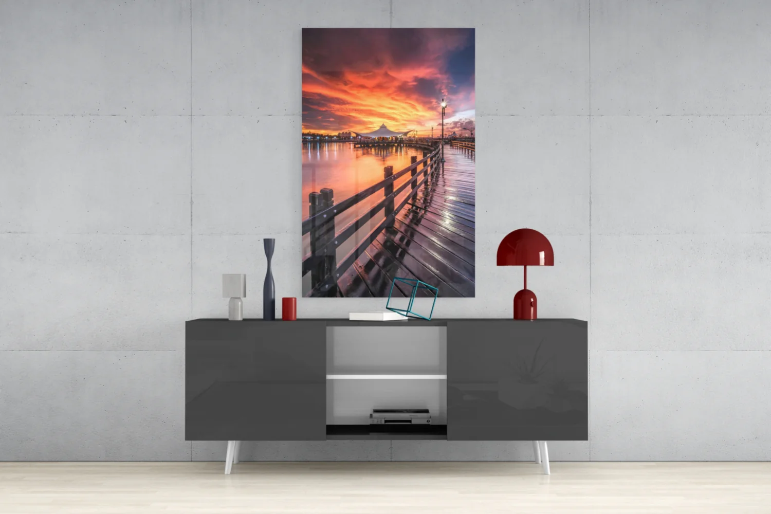 Bridge of Love Glass Wall Art - Image 9