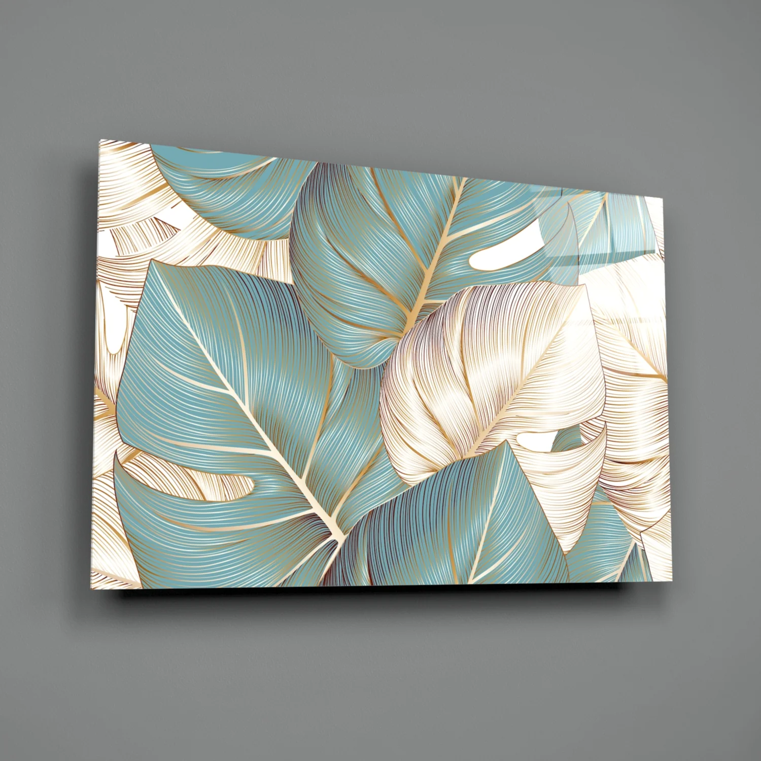 Leaves Glass Wall Art - Image 3