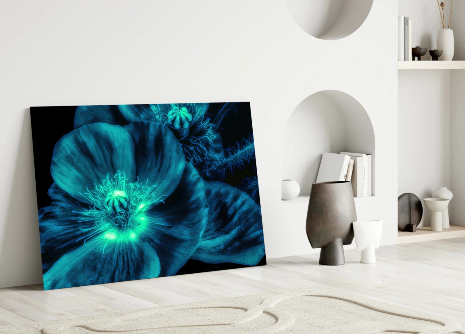 Malvales Flower Glass Wall Art - Image 4