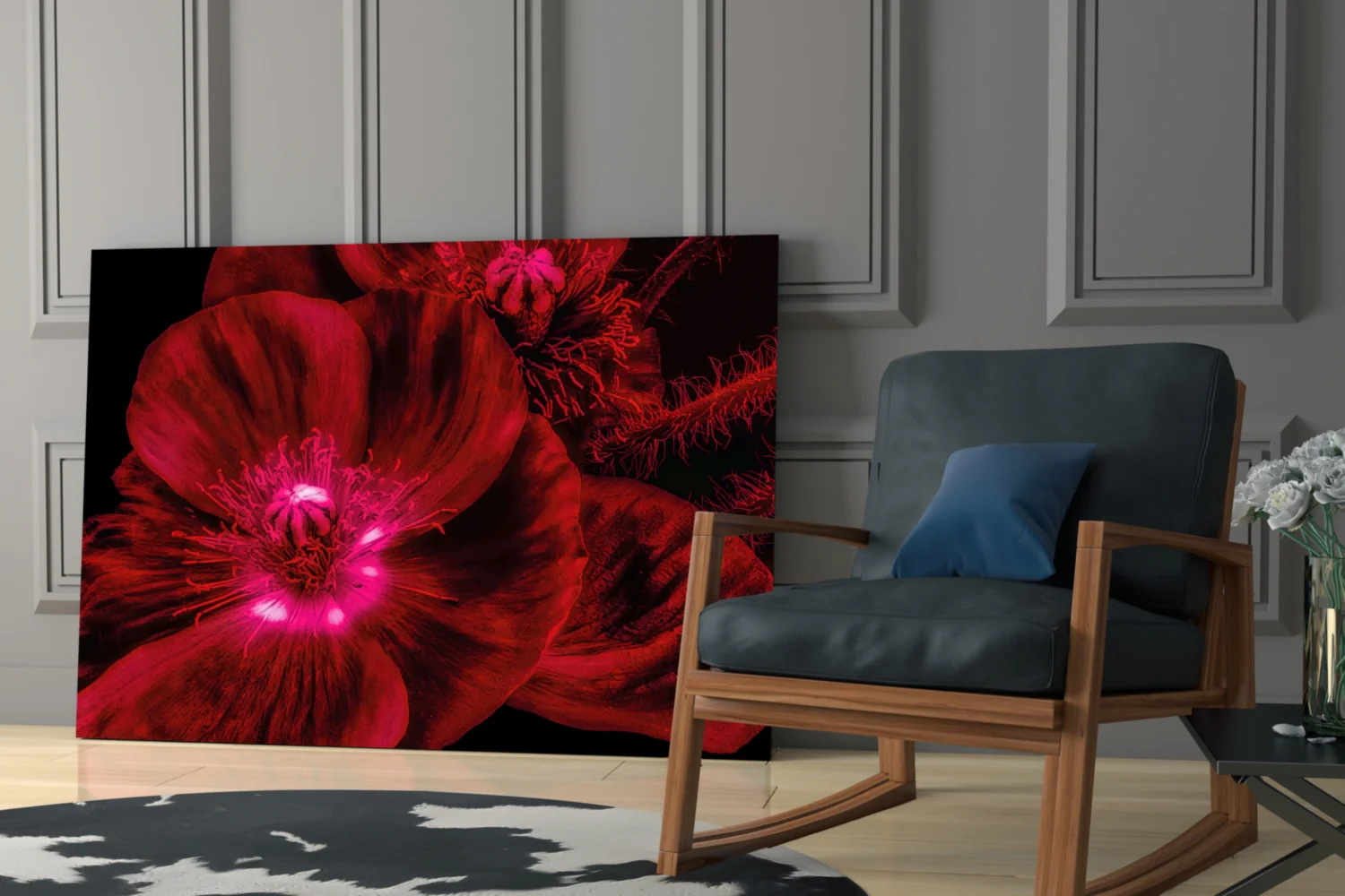 Malvales Flower Glass Wall Art - Image 7