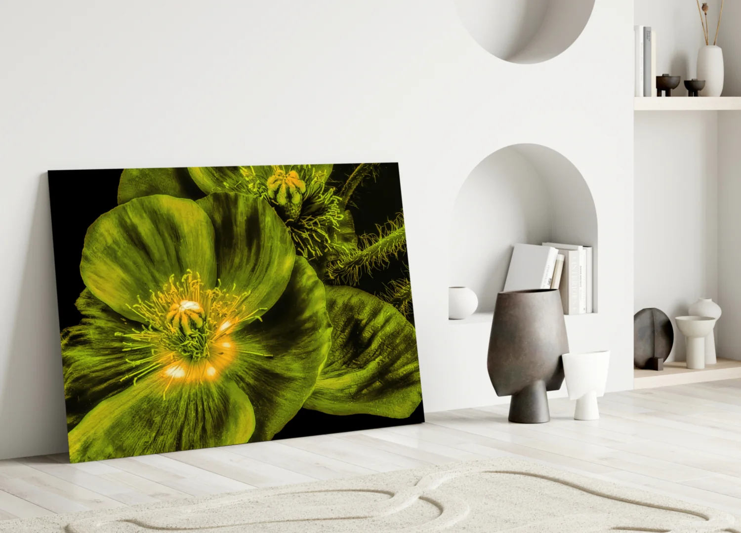Malvales Flower Glass Wall Art - Image 4